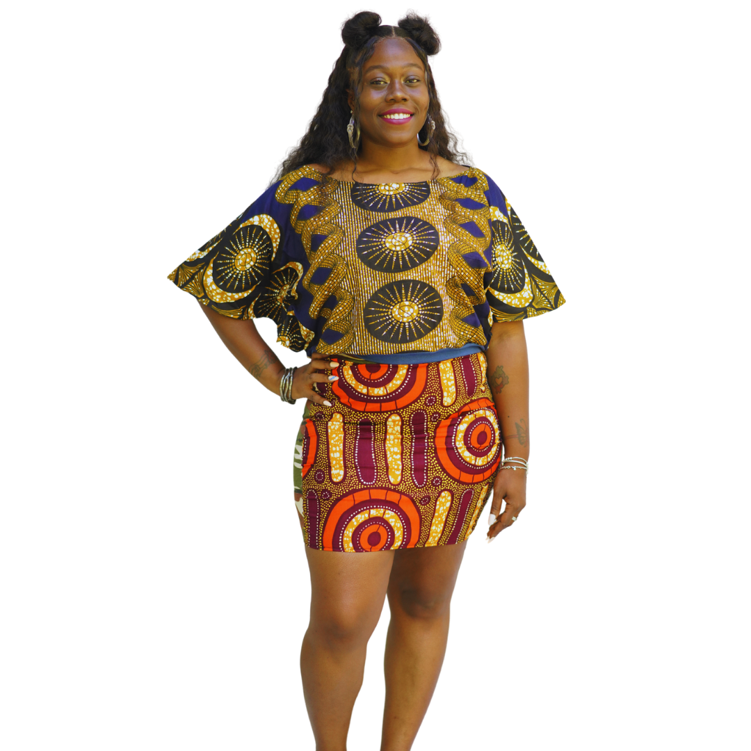 MORINGA Top / PAPAYA Skirt