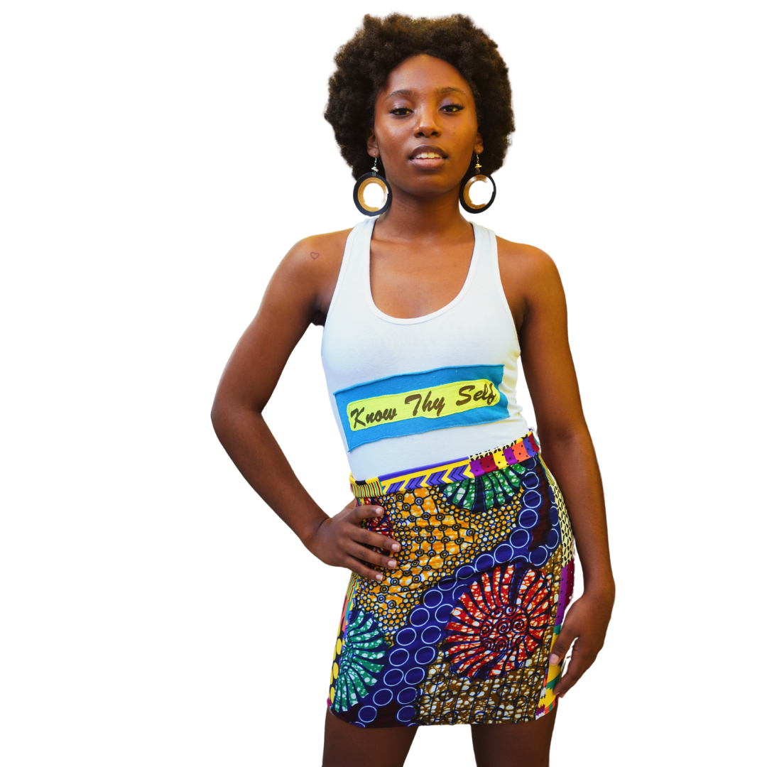 KNOW THY SELF Tank top / PASSIONFRUIT Skirt