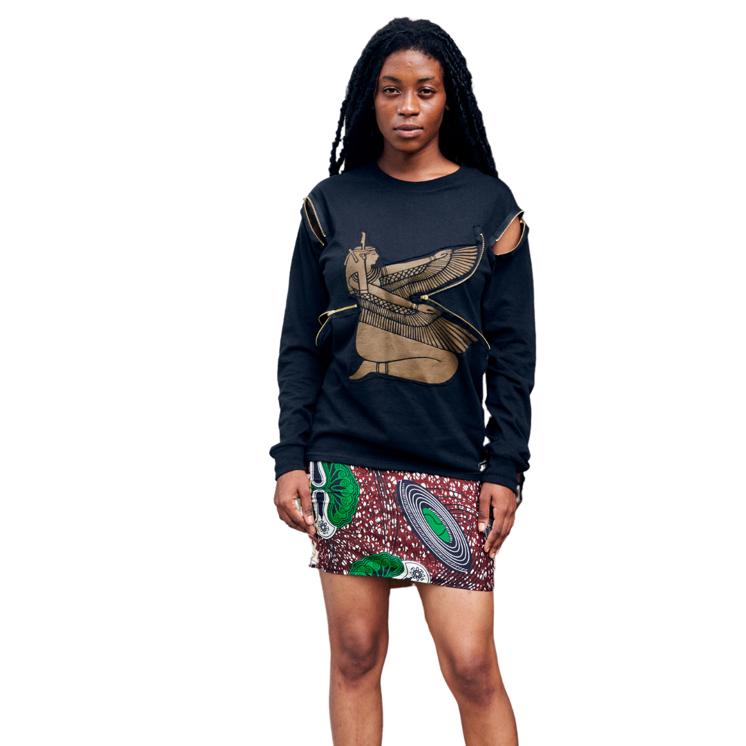 OPEN WINGS Long Sleeve Top / STARSEED Skirt