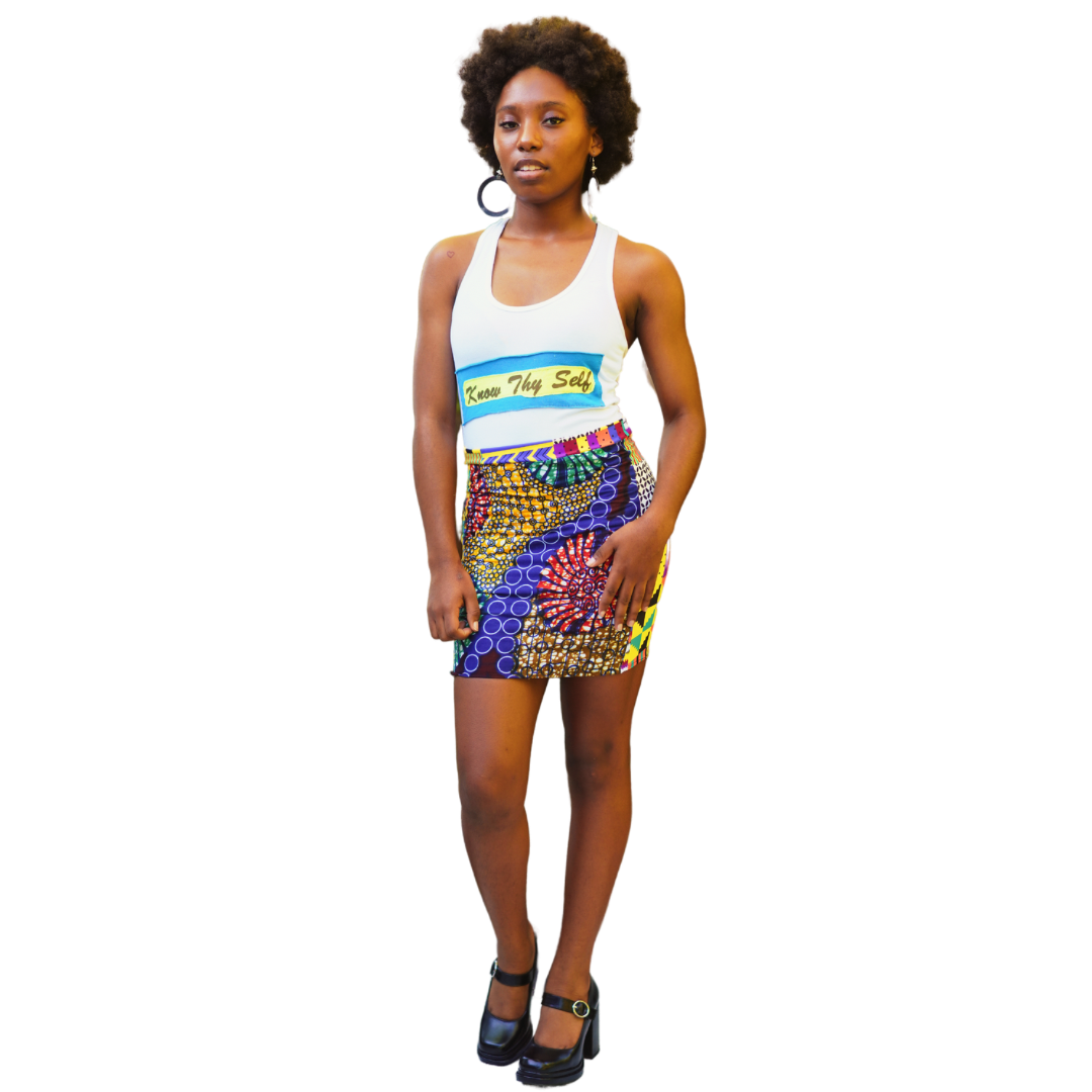 KNOW THY SELF Tank top / PASSIONFRUIT Skirt
