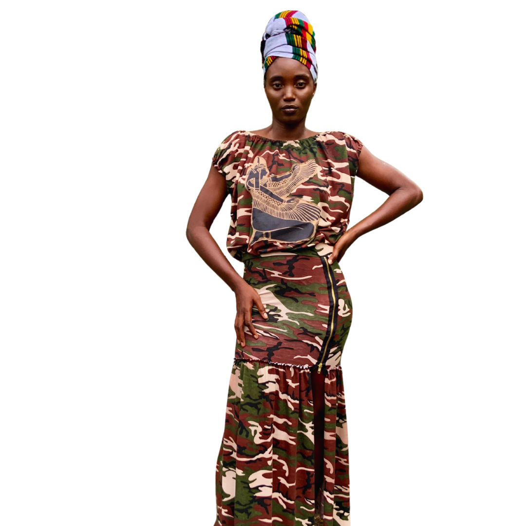 MA’AT OF WAR Top / MILITANT Skirt