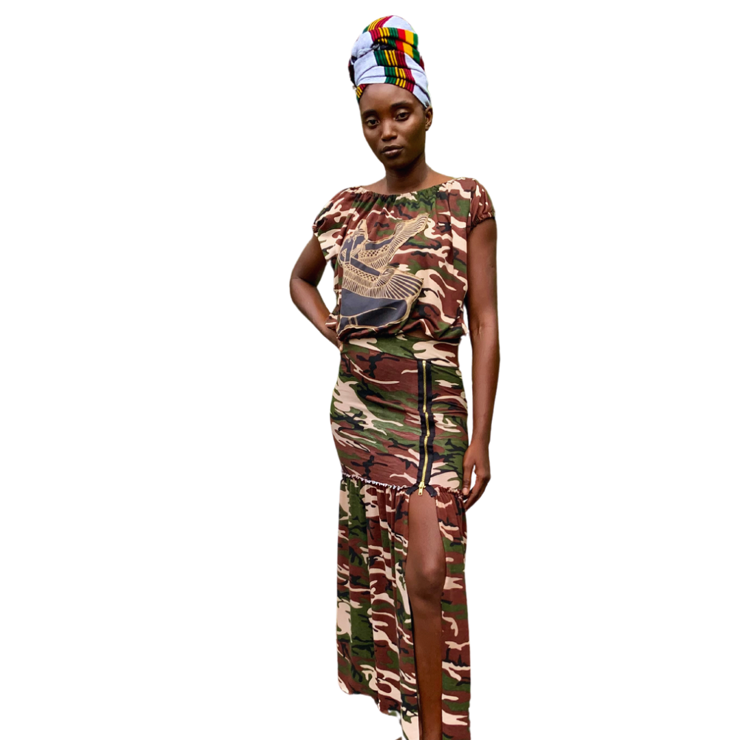 MA’AT OF WAR Top / MILITANT Skirt