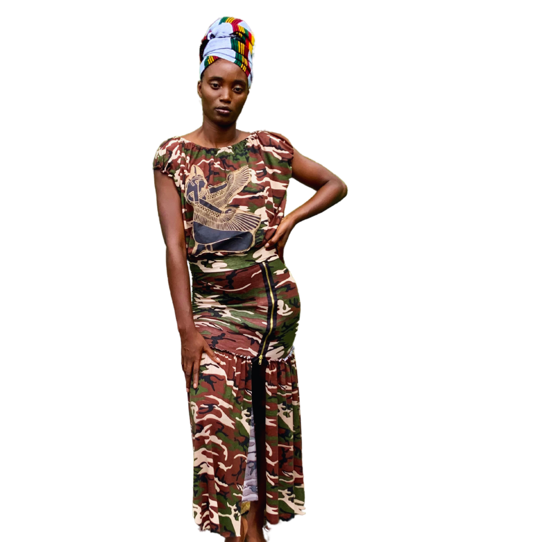 MA’AT OF WAR Top / MILITANT Skirt