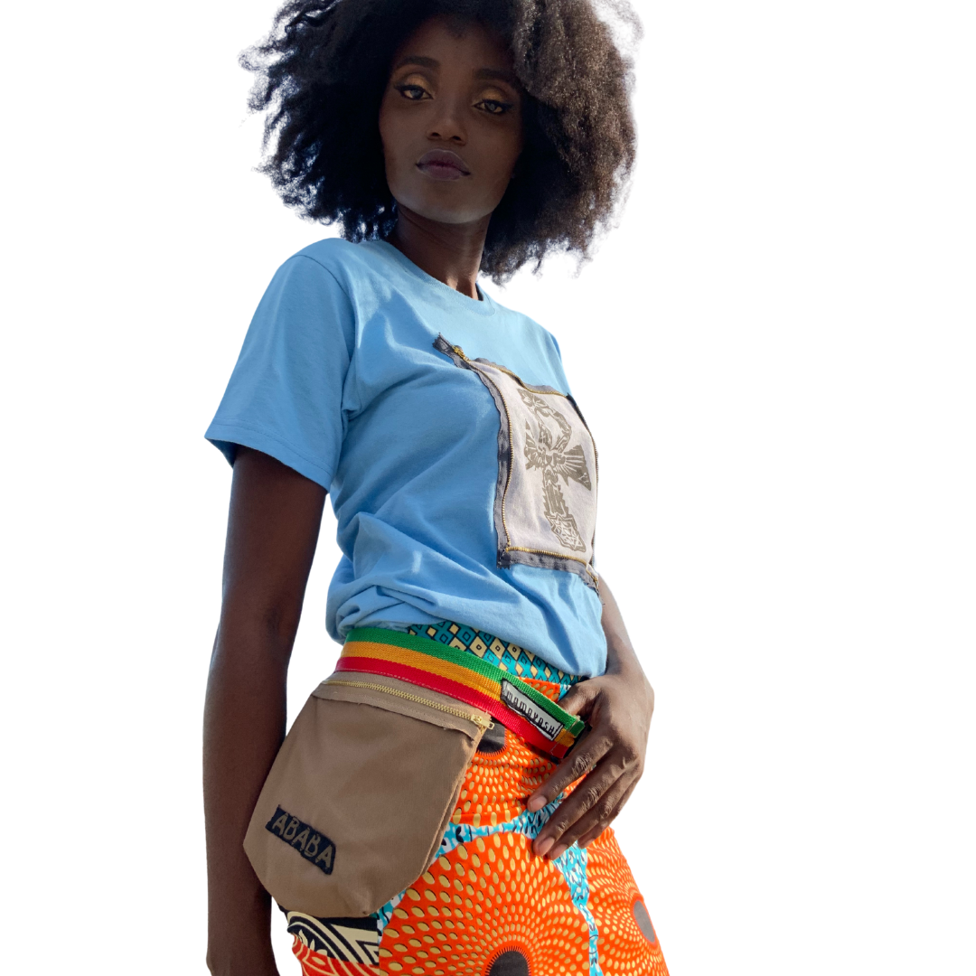 CREATION T-Shirt / JEWELS Skirt / ABABA JANHOY Double Hip-bag